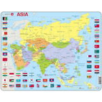 Puzzle Larsen - Map Of Asia, 70 piese (K44-GB), Larsen