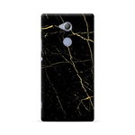 Husa de protectie, Marble Case, Sony Xperia XA2 Ultra, Negru/Auriu, OEM