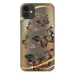 Husa Premium Upzz Print iPhone 11 Model Golden Butterfly, Upzz Art