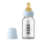 Biberon din sticla anticolici pentru bebelusi BIBS, 110 ml, Baby Blue