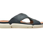 Papuci CLARKS bleumarin, 6124032, din nabuc