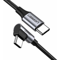 Ugreen angled cable USB Type C - USB Type C Power Delivery 60 W 20 V 3 A 2 m black-gray cable (US255 50125)