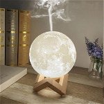 Lampa de veghe cu umidificator, Luna Moon 3D, 880 ml, 15cm, RS087