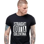 Tricou negru barbati - Straight Outta Colentina, 2XL