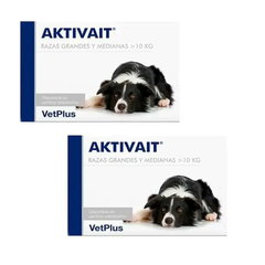 Aktivait Blister pentru câini de rasă mare, pachet 2 x 60 comprimate,