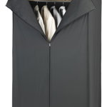 Dulap textil, Wenko, Deep Black, 50 x 160 x 75 cm, polietilena/inox, negru, Wenko
