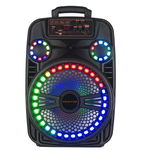 Boxa portabila bluetooth kolov F1208, USB, radio FM, telecomanda, microfon, Joc de lumin RGB, difuzor 12 inch, Atmag