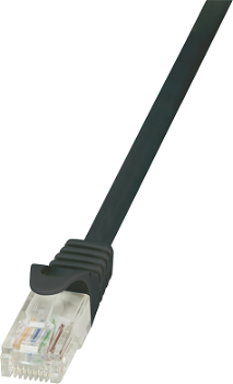 Cablu UTP LOGILINK Cat5e, cupru-aluminiu, 0.25 m, negru, AWG26, CP1013U, LogiLink