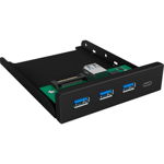 Panou Frontal IB-HUB1418-i3 Negru, ICY BOX