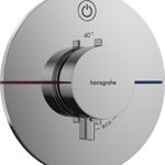 Baterie dus termostatata Hansgrohe ShowerSelect Comfort S On/Off cu montaj incastrat necesita corp ingropat crom, Hansgrohe