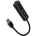 Hub USB Axagon HMA-CR3A USB-A 3x USB-A + SD/microSD, Axagon