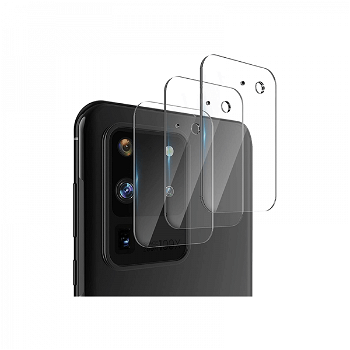 Set 3 folii protectie camera sticla securizata pentru Samsung Galaxy S20 Ultra transparenta, HIMO