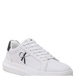 Sneakers Calvin Klein Jeans Chunky Cupsole Monologo YM0YM00681 Alb, Calvin Klein Jeans