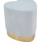 Taburet HEART LIGHT BLUE (cm) 38X38X42, Mauro Ferretti