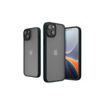 Husa Kwmobile pentru Apple iPhone 14 Plus, Silicon, Verde/Transparent, 59090.80