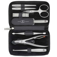 Set 8 piese inox satinat, suport caseta piele, Negru - Zwilling TWINOX, Zwilling