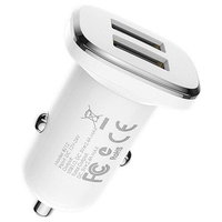 Incarcator Auto Borofone BZ12 Lasting, 2.4A, 2 x USB, Alb, Borofone