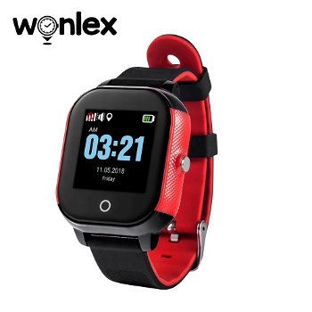 Ceas Smartwatch Pentru Copii Wonlex GW700S cu Functie Telefon Localizare GPS Pedometru SOS IP67 - Rosu-Negru gw700s-rosu-negru