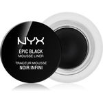 NYX Professional Makeup Epic Black Mousse Liner eyeliner rezistent la apă culoare 01 Black 3 ml, NYX Professional Makeup