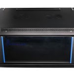 Rack de perete 4U 19”, 600X450mm, usa din sticla securizata, yala cu cheie, negru, Extralink EX2886, Extralink