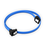 Cablu HDD SATA III 3.0 6 Gbps 7 pini cu clips blocare o mufa 90 grade 45 cm, PLS