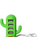 Mini USB Hub cu 4 porturi. Cactus, -