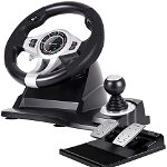 Volan Trajoy 46524 Steering wheel Tracer Roadster 4 in 1 PC/PS3/PS4/XBox One Negru/Argintiu, Tracer