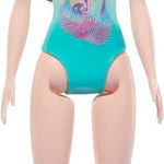 Barbie Beach Black Hair Doll Wearing Tropical Blue Swimsuit (hpv22) 