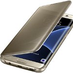 Husa Clear View cover Samsung EF-ZG935 pentru Samsung Galaxy S7 Edge (Auriu)