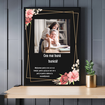 Rama foto personalizata Cea mai buna bunica, 3gifts
