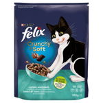 Hrana uscata crocanta/moale pentru pisici cu ton/somon, Felix, 950g
