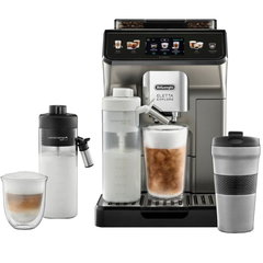 Espressor automat De’Longhi Eletta Explore ECAM 450.86.T, 50+ tipuri de bauturi, 2 carafe cu tehnologie LatteCrema (Hot & Cool), tehnologie de extractie la rece, Rasnita cu tehnologie Bean Adapt, Coffee Link App, 1450W, 19 bar, Argintiu inchis