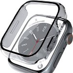 Carcasă Crong Crong Hybrid Watch - Carcasă din sticlă Apple Watch de 45 mm (transparentă), Crong