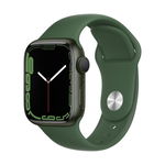 Smartwatch Apple Watch S7 GPS, Retina LTPO OLED, Bluetooth, Wi-Fi, Bratara Silicon 41mm, Carcasa Aluminiu, Rezistent la apa (Verde)