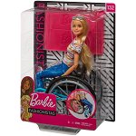 Set Papusa Barbie Fashionista in scaun cu rotile