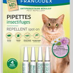 Francodex, Spot On Repelent Geraniol Cat, 4x1 ml, Francodex