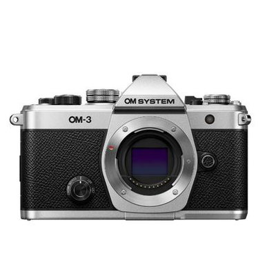 Cameră Foto Mirrorless Olympus OM System OM-3, 20MP, Wi-Fi, Bluetooth, Argintiu/Negru