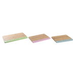 Masă de tăiat DKD Home Decor Albastru Roz Verde Bambus (33,5 x 22,4 x 1,2 cm)