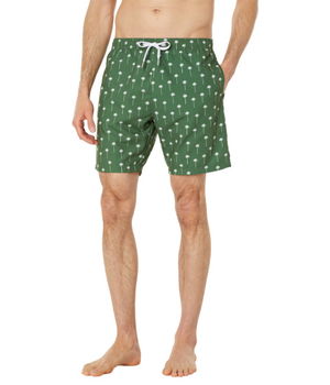 Imbracaminte Barbati BENSON 7 Mile 7quot Swim Trunk Green Trees, BENSON