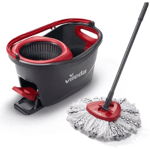 Set mop rotativ cu galeata Vileda Turbo 3 in 1 Microfibre Box, negru-rosu, VILEDA