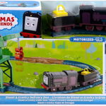 Set de joaca, Locomotiva motorizata cu vagon pe sine, Thomas and Friends, Diesel, HHW05, Thomas and Friends