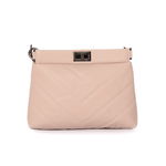 Poșetă crossbody Enzo Bertini nude din piele matlasată 941POSP435NU