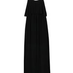Rochie neagra maxi cu volan ZOOT