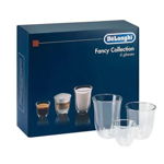 Set 6 pahare DeLonghi Fancy Collection cu perete dublu sticla borosilicata