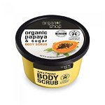 Exfoliant de corp cu papaya și zahăr regenerant ECO 250 ml Organic Shop, Organicsfood
