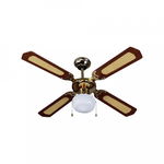 Candelabru clasic cu ventilator 50W, intrerupator pe fir, 1 bec, dulie E27, maro, V-TAC, V-Tac