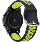 Curea Ceas Upzz Tech Compatibila Cu Samsung Galaxy Watch 3 - 41mm Negru/verde, Upzz