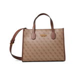 Genti Femei CARLOS by Carlos Santana Silvana Small Tote Latte LogoBrown, CARLOS by Carlos Santana