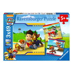 Puzzle Patrula Catelusilor 3x49 piese- Ryder si catelusii, Ravensburger