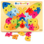 Puzzle lemn 27 piese fluture Engros, 